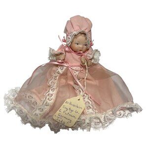 Bye-Lo Porcelain Doll Putnam Pink Dress Bloomers Hat Socks Lace German 5" 1983 J